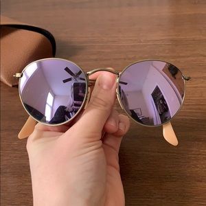 Authentic ray ban round sunglasses